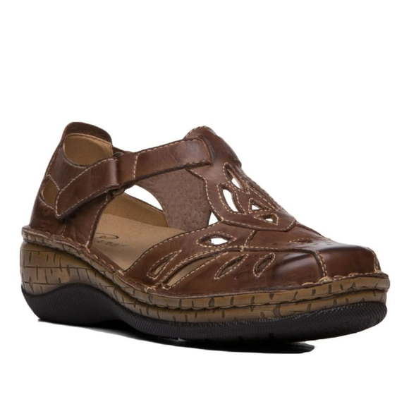 Propet Jenna closed toe leather sandals NEW IN BOX - Picture 1 of 5